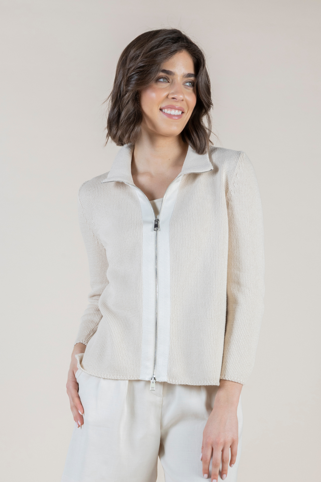 アミナルビナッチ ニットカーディガン AMINA RUBINACCI 襟付き SWEATERS AND CARDIGANS – Amina Rubinacci